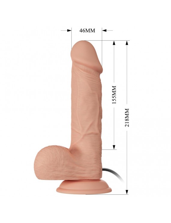 21,8 cm Titreşimli Gerçekçi Kalın Dildo Penis - Bahamut