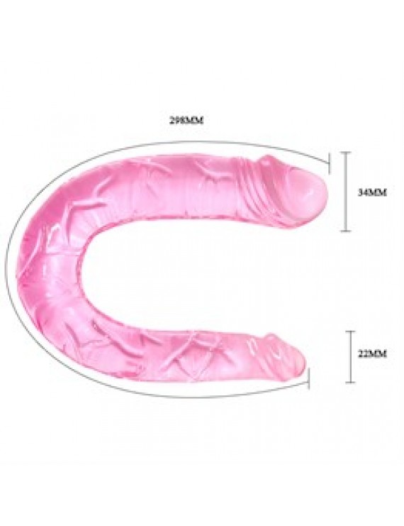 30 cm Çift Taraflı Jel Yumuşak Penis Dildo