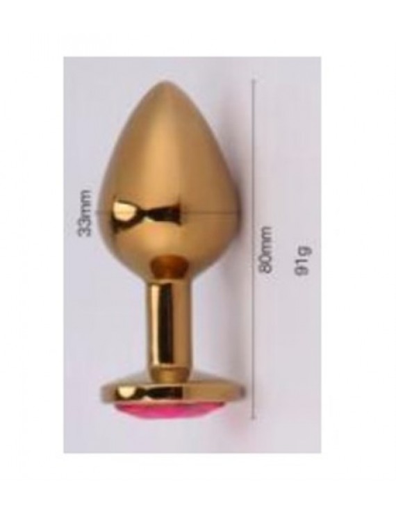 Mücevher Taşlı Gold Anal Tıkaç (Plug)